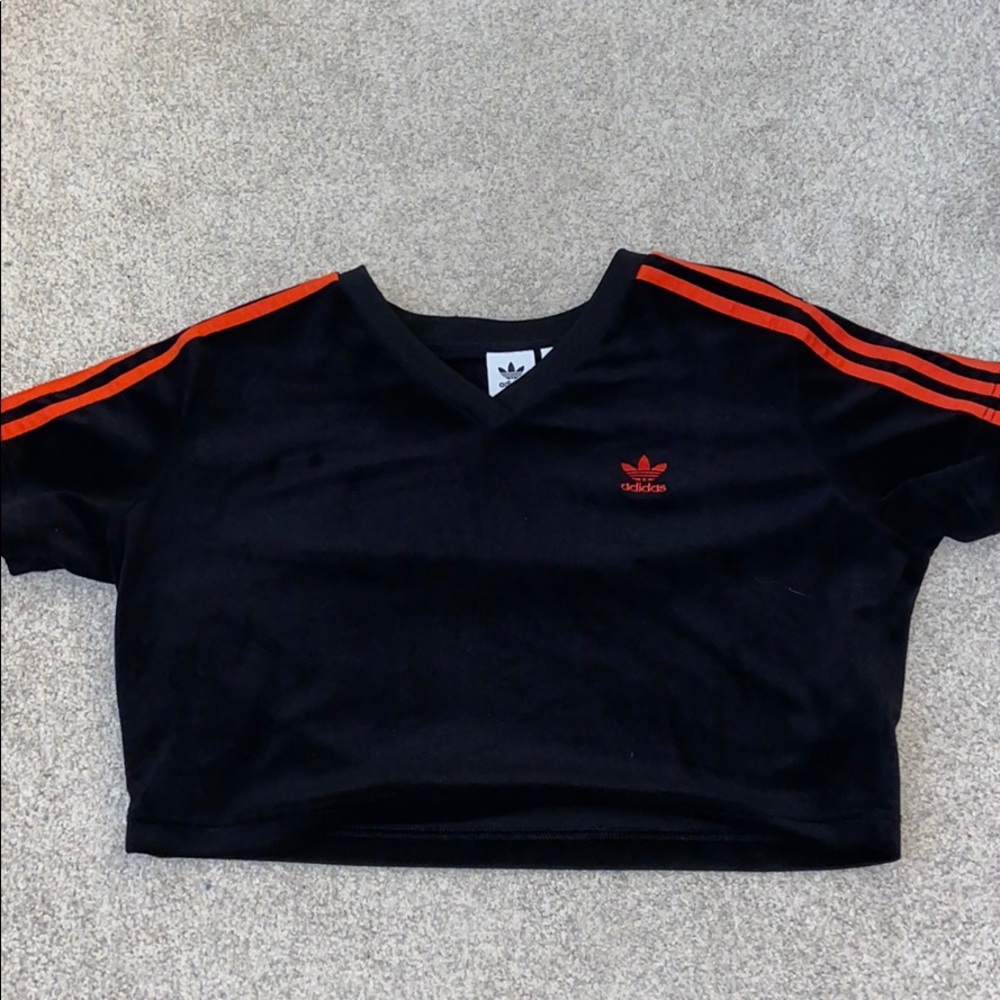 adidas velvet crop top